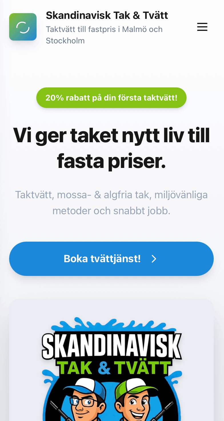 Skandinavisk Tak & Tvätt – mobil